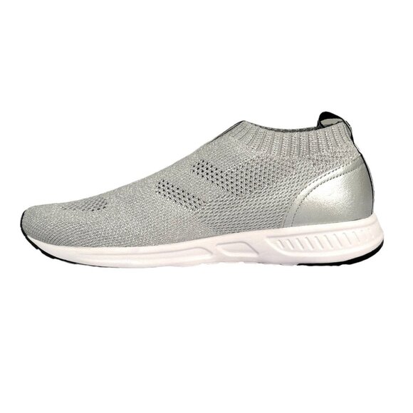 LAUREN RALPH LAUREN KACIE Comfort Flats Slip On Women's Sneakers Silver Metallic - Picture 4 of 11